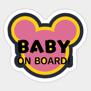 Cute Baby Girl on Board! Sticker